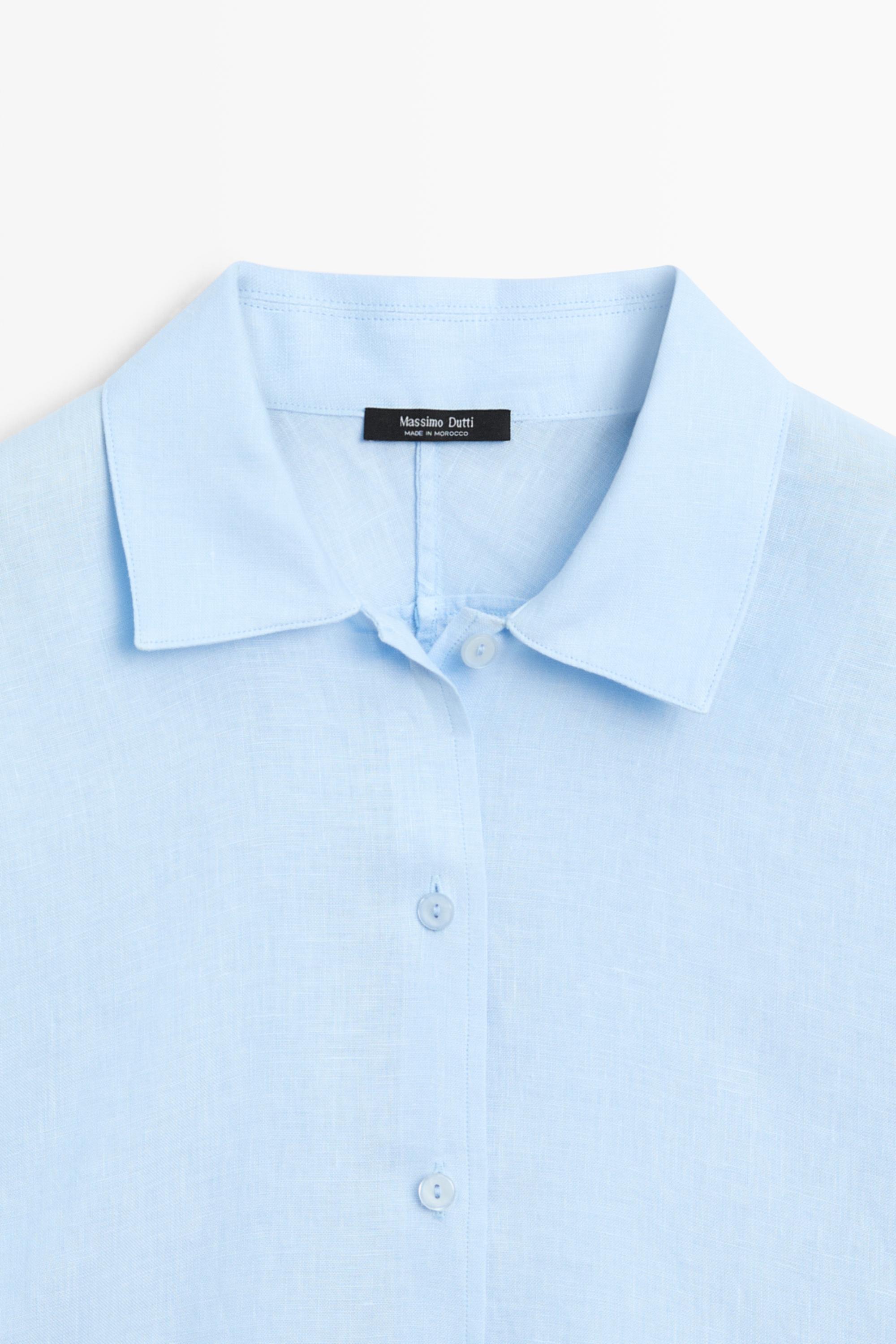 Chemise manches courtes 100 % lin